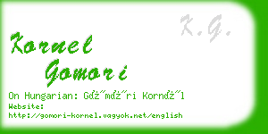 kornel gomori business card